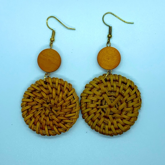 Rattan Earrings - Picture 1 of 1